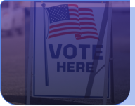 An abstract image of voters